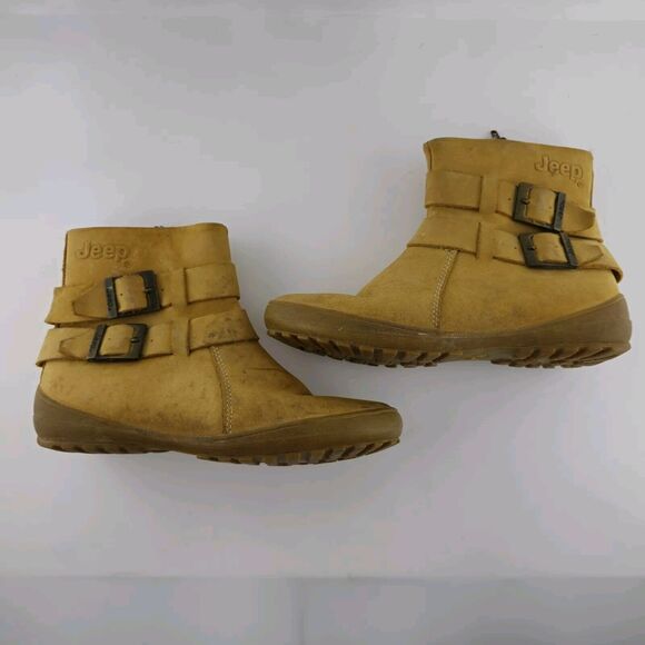 Jeep Ankle Boots Womens 7.5 Side Zip & Double Buckle - Picture 9 of 12